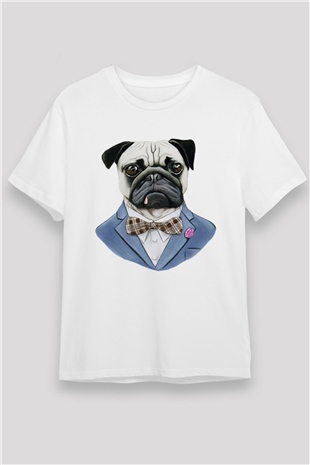 Köpek Beyaz Unisex Tişört T-Shirt - TişörtFabrikası