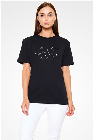 Bird Black Unisex  T-Shirt