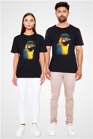 Kuş Siyah Unisex Tişört T-Shirt - TişörtFabrikası