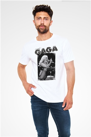 Lady Gaga White Unisex  T-Shirt - Tees - Shirts