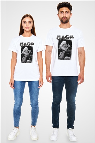 Lady Gaga White Unisex  T-Shirt - Tees - Shirts