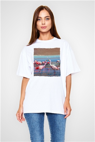 Laguna Colorada Beyaz Unisex Tişört T-Shirt - TişörtFabrikası