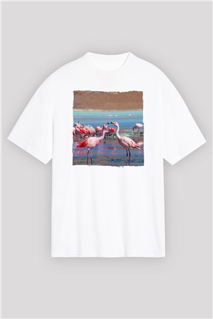 Laguna Colorada Beyaz Unisex Tişört T-Shirt - TişörtFabrikası