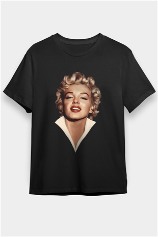 Marilyn Monroe Siyah Unisex Tişört T-Shirt - TişörtFabrikası