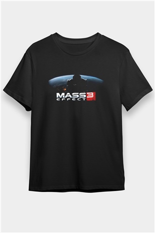 Mass Effect Siyah Unisex Tişört T-Shirt