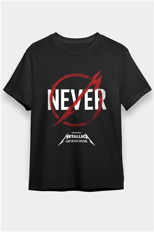 Metallica Never Siyah Unisex Tişört T-Shirt - TişörtFabrikası