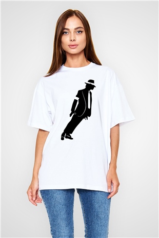 Michael Jackson Beyaz Unisex Oversize Tişört T-Shirt