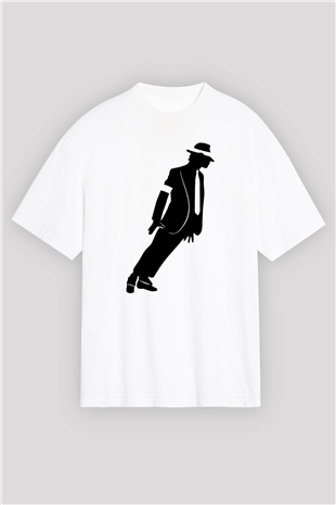 Michael Jackson Beyaz Unisex Oversize Tişört T-Shirt