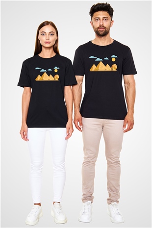Egyptian Pyramids Black Unisex  T-Shirt