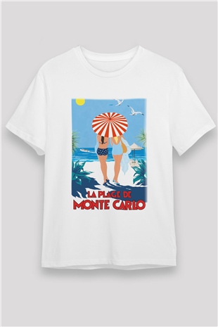 Monte Carlo White Unisex  T-Shirt