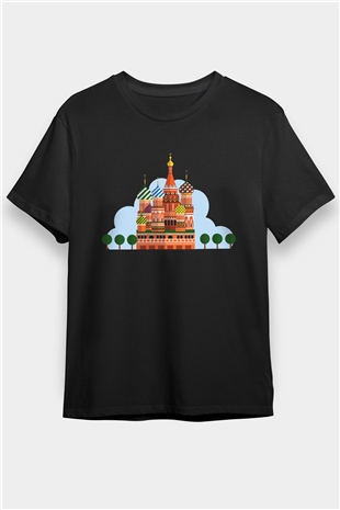 Moscow Kremlin White Unisex  T-Shirt