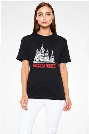 Moscow Kremlin Black Unisex  T-Shirt