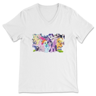My Little Pony Unisex V Yaka Tişört V Yaka T-Shirt VT509