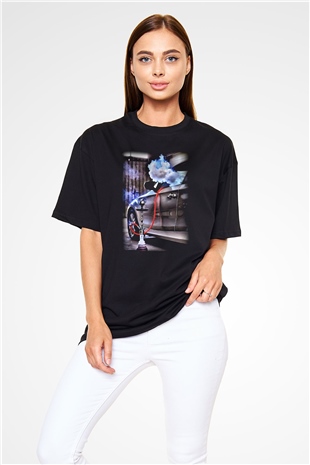 Nargile Siyah Unisex Oversize Tişört T-Shirt
