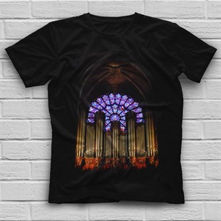 Notre Dame Katedrali Siyah Unisex Tişört T-Shirt - TişörtFabrikası