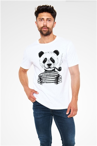 Panda White Unisex  T-Shirt