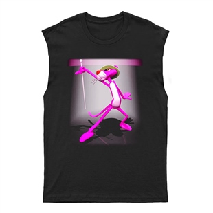Pembe Panter (Pink Panther) Unisex Kesik Kol Tişört Kolsuz T-Shirt KT514