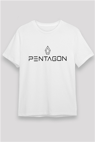 Pentagon K-Pop Beyaz Unisex Tişört T-Shirt - TişörtFabrikası