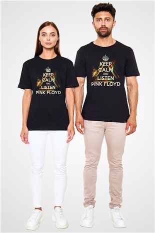Pink Floyd Keep Calm And Listen Black Unisex  T-Shirt - Tees - Shirts