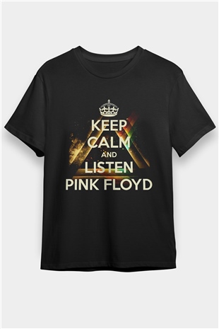 Pink Floyd Keep Calm And Listen Siyah Unisex Tişört T-Shirt - TişörtFabrikası
