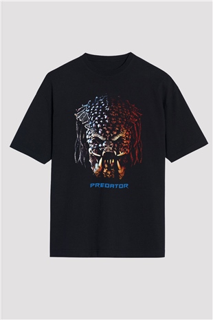 Predator Siyah Unisex Oversize Tişört