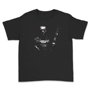Punisher Siyah Çocuk Tişörtü Unisex T-Shirt