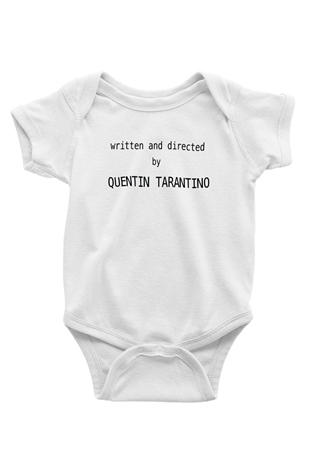 Quentin Tarantino Yazılı Baskılı Beyaz Unisex Bebek Body - Zıbın