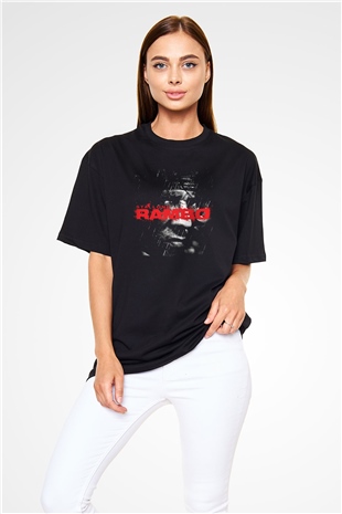 Rambo Siyah Unisex Oversize Tişört