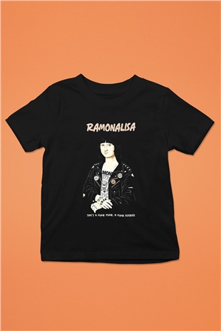 Ramones Baskılı Siyah Unisex Çocuk Tişört