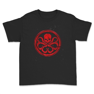 Red Skull Siyah Çocuk Tişörtü Unisex T-Shirt