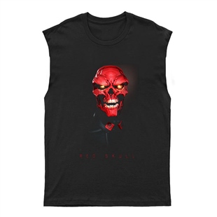 Red Skull Unisex Kesik Kol Tişört Kolsuz T-Shirt KT7046