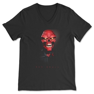 Red Skull Unisex V Yaka Tişört V Yaka T-Shirt VT7046