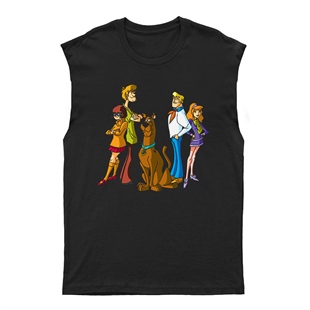 Scooby Doo Unisex Kesik Kol Tişört Kolsuz T-Shirt KT527