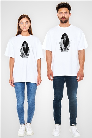 Selena Gomez Beyaz Unisex Oversize Tişört T-Shirt