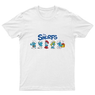 Şirinler ( Smurfs ) Unisex Tişört T-Shirt ET534