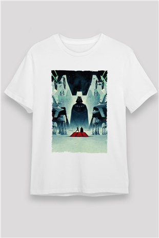 Star Wars İmparatorun Dönüşü (The Empire Strikes Back) Baskılı Beyaz Unisex Tshirt