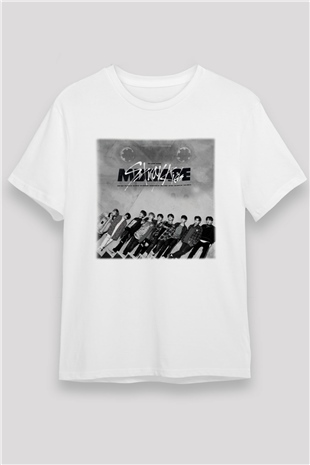 Stray Kids K-Pop Beyaz Unisex Tişört T-Shirt - TişörtFabrikası