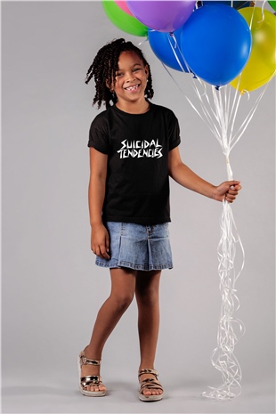 Suicidal Tendencies Baskılı Siyah Unisex Çocuk Tişört