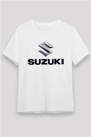 Suzuki Beyaz Unisex Tişört T-Shirt