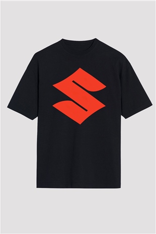 Suzuki Siyah Unisex Oversize Tişört T-Shirt