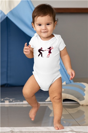 Swing Baskılı Beyaz Unisex Bebek Body - Zıbın