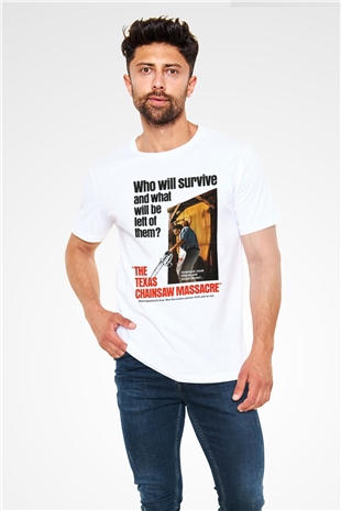 Texas Chain Saw Massacre Beyaz Unisex Tişört