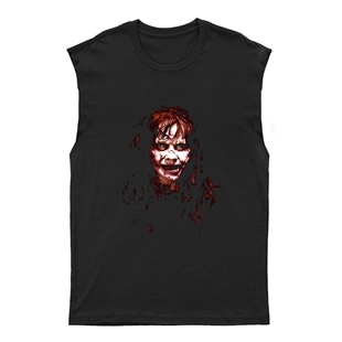 The Exorcist Siyah Kesik Kol Tişört Unisex Kolsuz T-Shirt