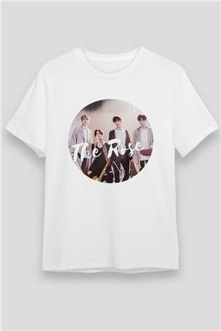 The Rose K-Pop Beyaz Unisex Tişört T-Shirt - TişörtFabrikası
