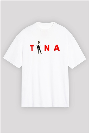 Tina Turner Beyaz Unisex Oversize Tişört T-Shirt