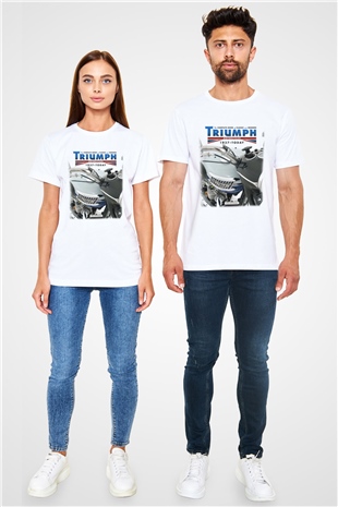 Triumph Beyaz Unisex Tişört T-Shirt