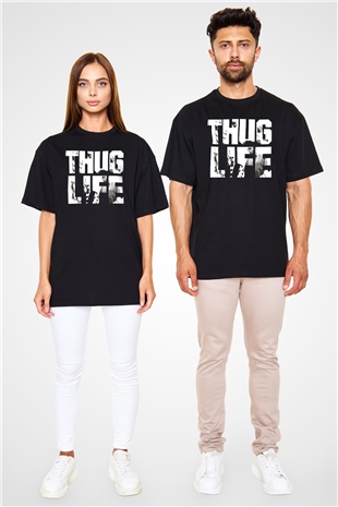 Tupac Shakur Siyah Unisex Oversize Tişört T-Shirt