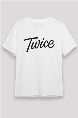 TWICE K-Pop Beyaz Unisex Tişört T-Shirt - TişörtFabrikası