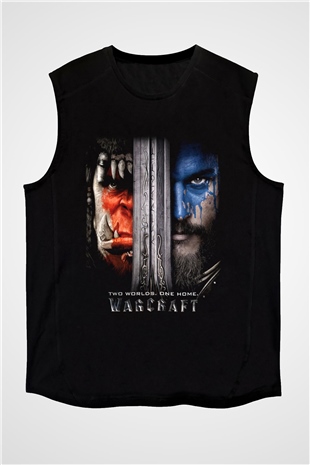 Warcraft Siyah Unisex Kolsuz Tişört