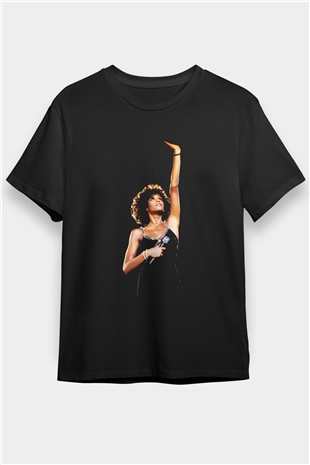 Whitney Houston Siyah Unisex Tişört T-Shirt - TişörtFabrikası